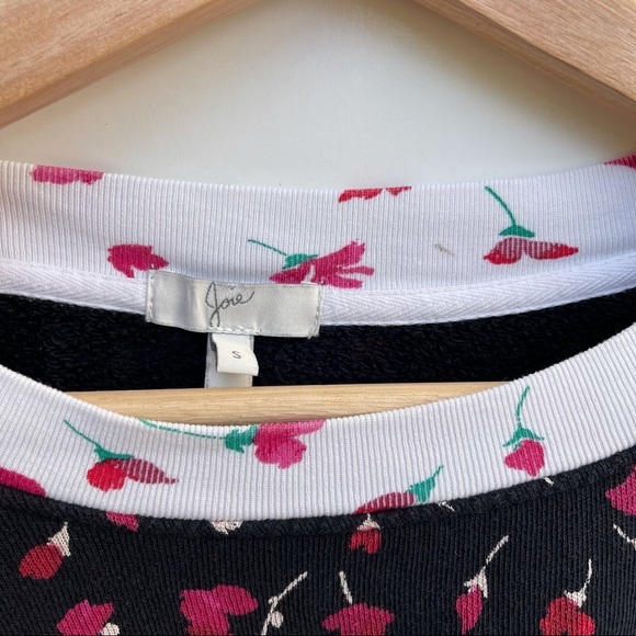 Joie Caleigh Mi Amor Floral Crewneck Oversized Pullover Sweatshirt Size S - Picture 9 of 9